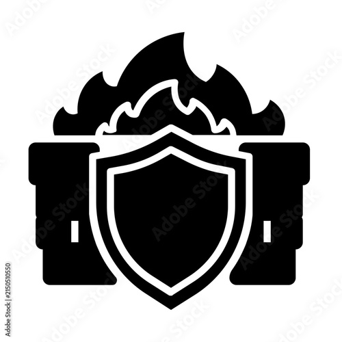 Canvastavla firewall glyph icon