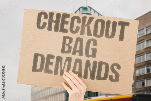 Cuadro en lienzo "Checkout bag demands" The machine insists on verifying the weight of items