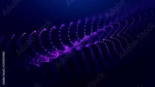 Futuristic Abstract Digital Waveform Background