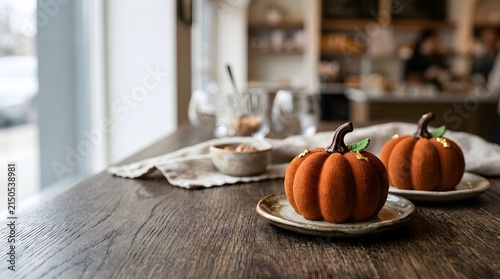 Delicious Pumpkin Desserts on Table