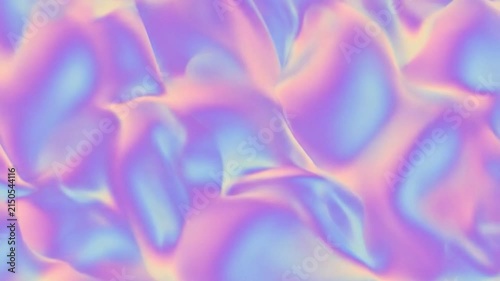 Abstract undulating surface with a blend of pastel colors including light blue pink and purple hues