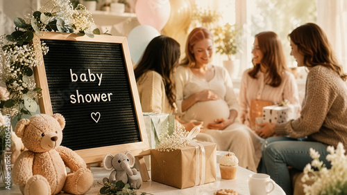 Baby Shower Celebration. Motherhood concept.