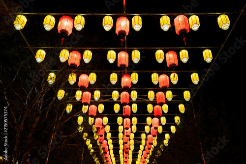 Beijing Yuanmingyuan New Year Lantern Festival, cylindrical lanterns