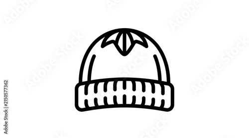 Winter hat icon warm clothing headwear accessory symbol