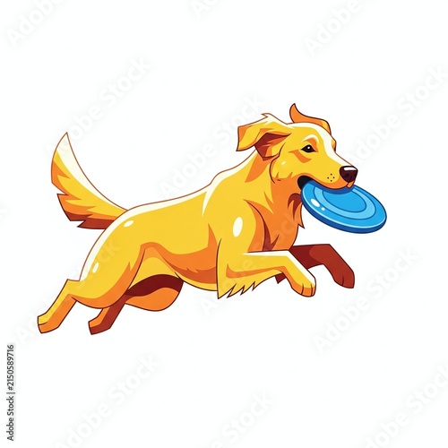 Vibrant cartoon horse with blue saddle and bridle.