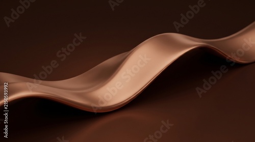A smooth, flowing ribbon of rich chocolate.