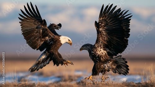 Eagle's hunt, its dance, amazing sights in the sky.