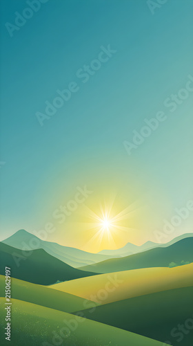 sunrise in the mountains
