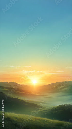 sunrise in the mountains