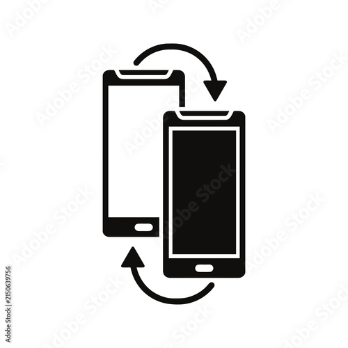 Smartphones with Synchronization Arrows.