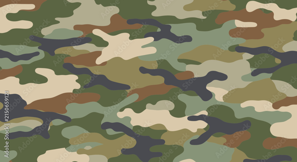 Fototapeta premium Woodland Camouflage Pattern Texture Background