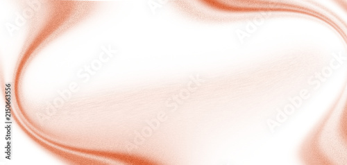 Abstract copper liquid marble texture with flowing metallic waves on white background