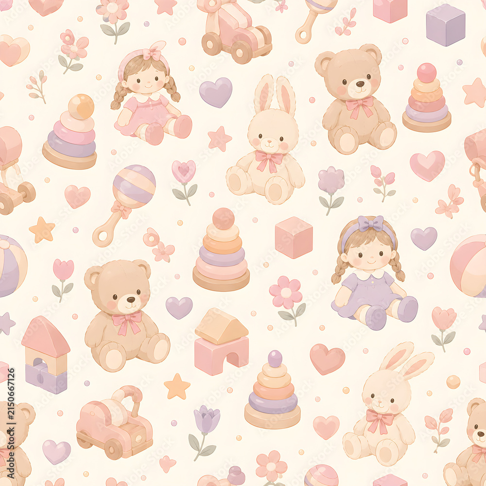 Fototapeta premium seamless pattern with teddy bears