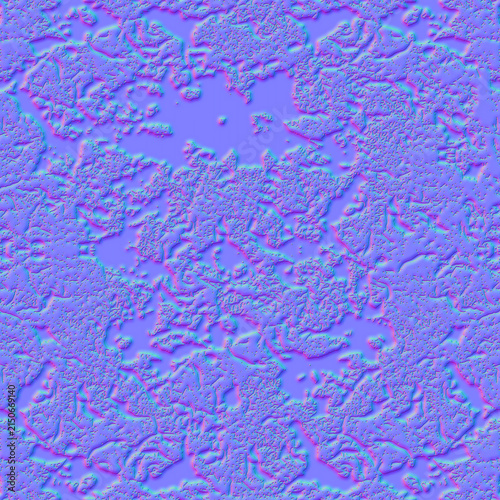 Cuadro en lienzo Normal map texture featuring detailed organic patterns for 3D rendering and real