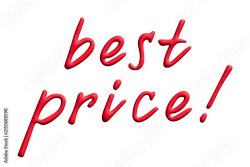 Best price lettering 3d word Template for marketing ad, print, web, banner, poster, flyer