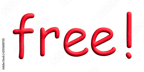 Free lettering 3d word Template for marketing ad, print, web, banner, poster, flyer