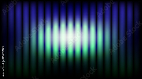 Abstract vertical light streaks with glowing blue and green gradient patterns on a dark background