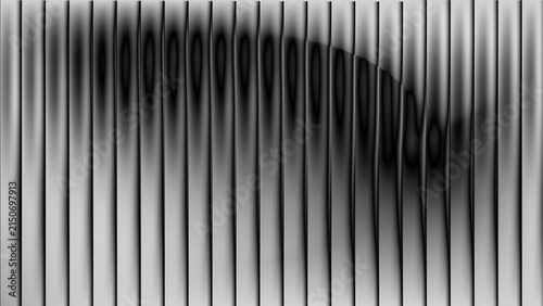 Abstract black and white vertical lines creating a wave pattern