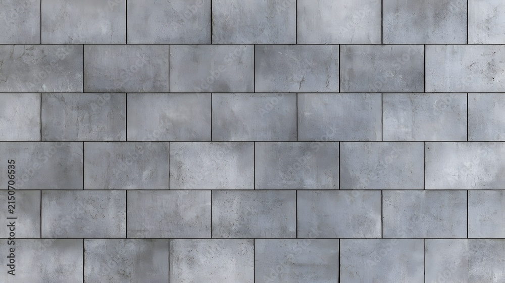 Fototapeta premium Industrial gray concrete tile texture, weathered cement block wall background, seamless architectural stone surface for interior design Stock Illustration