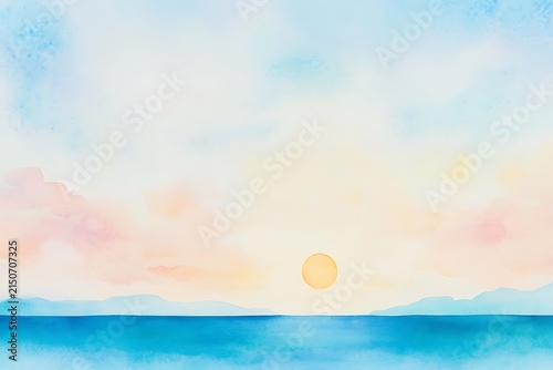 Serene sunset over calm waters