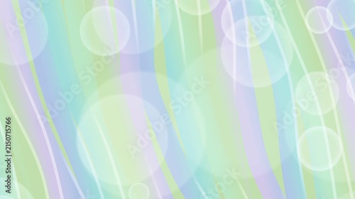 Abstract Pastel Background with Soft Wavy Lines and Blurred Bokeh Circles