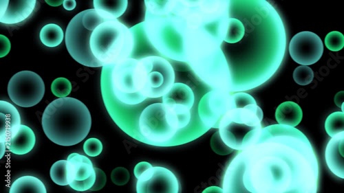 Glowing Bubbles Bokeh Animation. Abstract Glowing Bubbles Floating Motion Graphic Background