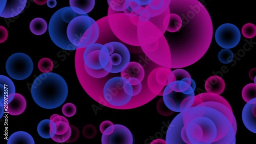 Glowing Bubbles Bokeh Animation. Abstract Glowing Bubbles Floating Motion Graphic Background