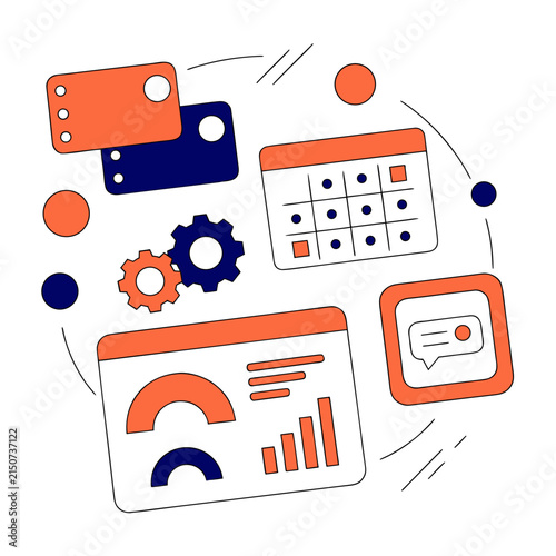 Modern AI Productivity Dashboard with Automation Tasks Calendar and Smart Assistant Interface