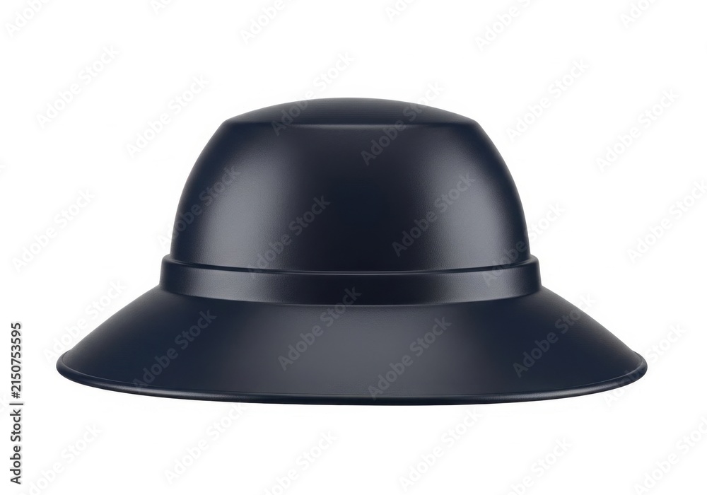 Fototapeta premium Navy blue full brim safety hard hat front view