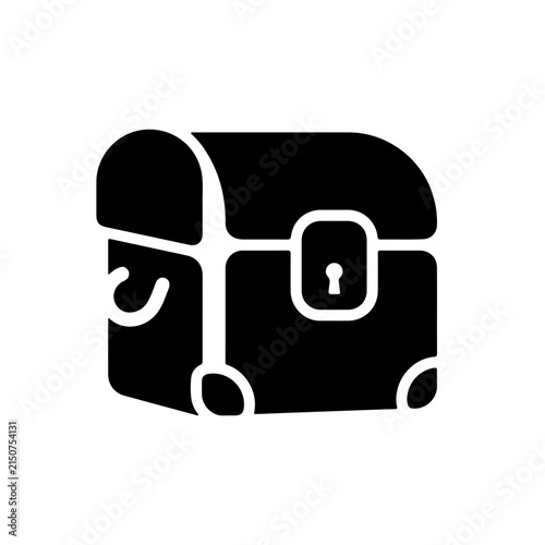 Treasure Chest Icon Representing Wealth Storage And Hidden Treasure Vector illustration