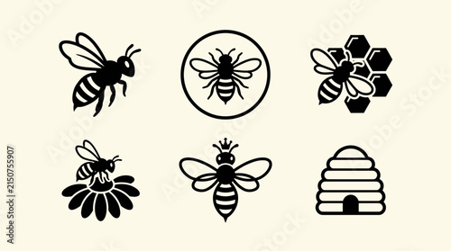 Pure Honey & Hive Logo Collection