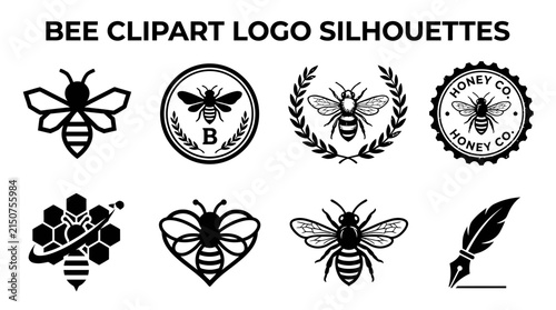 Minimalist Bee Brand Identity & Silhouette Grid