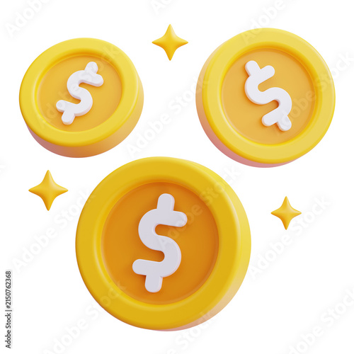 Money Coins 3D Graphic Illustration