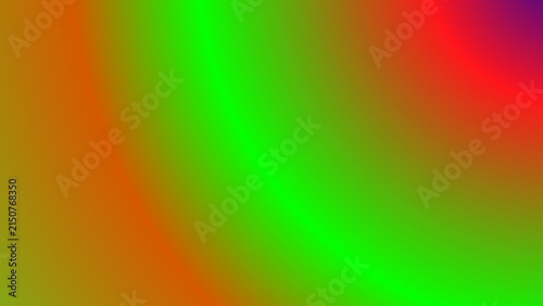 Vibrant colorful gradient abstract background with glowing neon green curved light effect