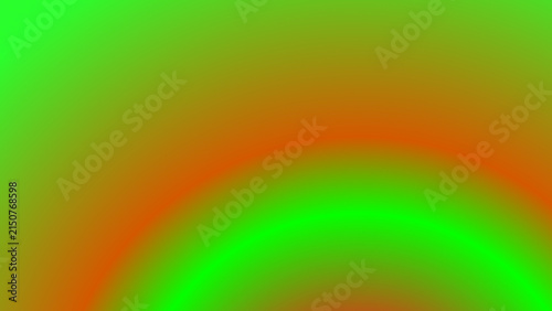 Abstract vibrant neon green and orange gradient background with smooth curved arc pattern