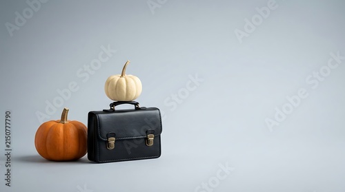 A spooky still life celebrating the magic of halloween with pumpkins vintage cameras and a touch of autumnal elegance