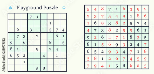 Two Sudoku puzzles for brain training and entertainment  