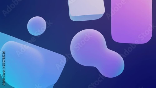 abstract pastel shapes morphing in dark space, dynamic transitions