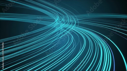 Dynamic abstract light trails in futuristic motion background loop