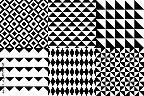 Black and White Geometric Seamless Pattern with Ornamental Floral Lace Design for Wallpaper, Textile, Fabric, Tile, Border and Vintage Decorative Backgrounds