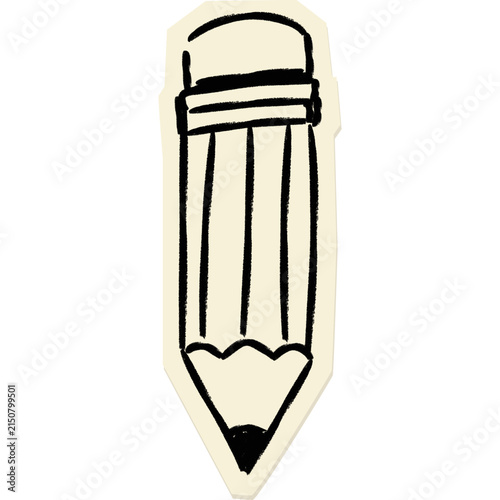 Pencil Chalk Drawing Sticker