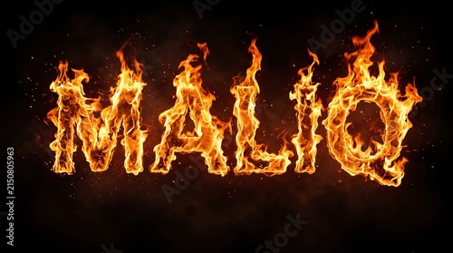 fire flames on black background