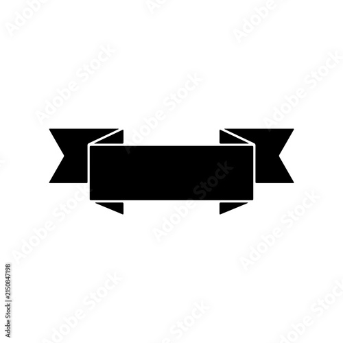 Modern black gift ribbon with bow vector badge