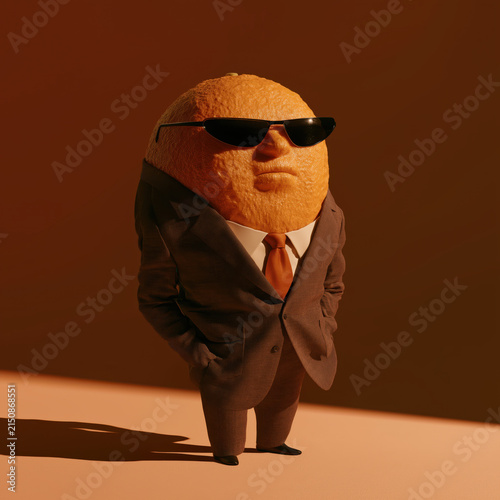 Orange Executive Corporate Leadership Concept