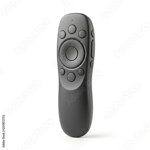 Modern wireless presentation remote isolated on a pure white background