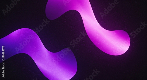 Abstract flowing purple and white shapes on a dark textured background create a dynamic composition