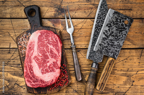 Canvastavla Premium raw ribeye beef steak delmonico entrecote style
