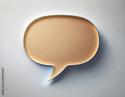 Artistic Abstract Speech Bubble Template for Modern Communication Design