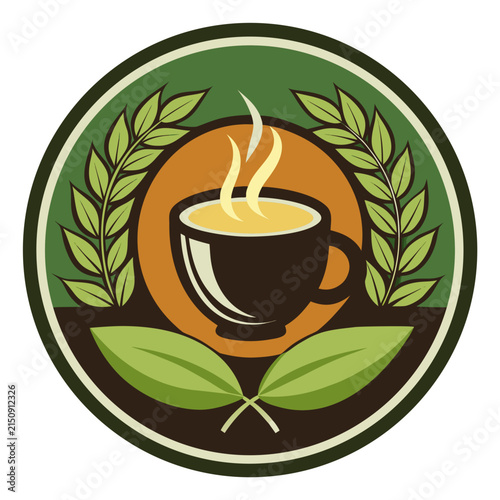 Vector Illustration – Organic Coffee Emblem