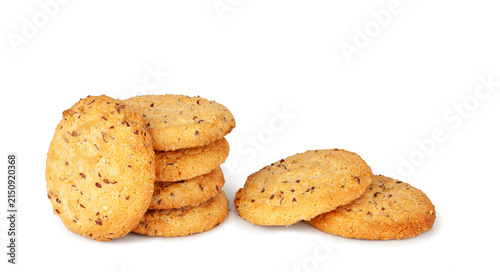 Cookies isolated on a white background,contour